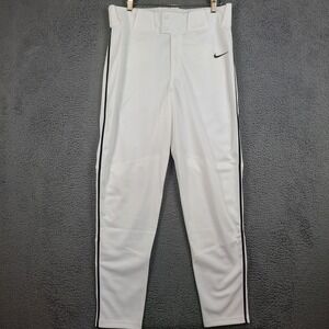 Nike Mens Team Vapor Select Baseball Pants White Black BQ5489-106 Size M NWT